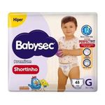 fralda infantil babysec shortinho hiper g 48 unidades