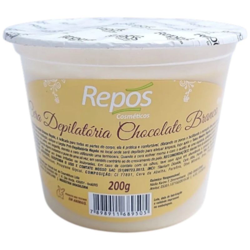 cera depilatória repós chocolate branco 200g (mp)