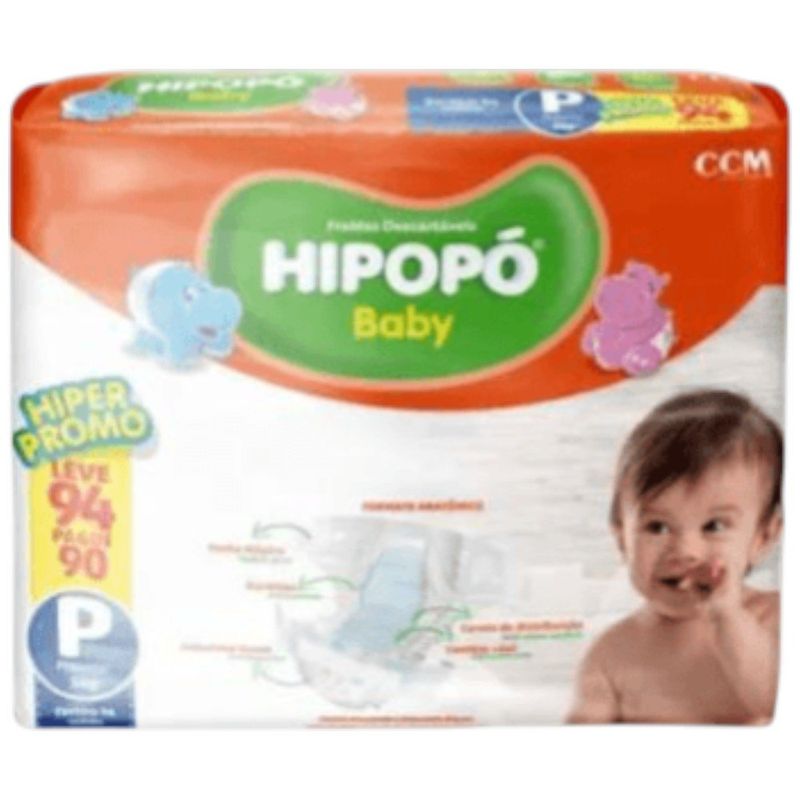 fralda hipopo baby hiper promo p 94 unidades (mp)