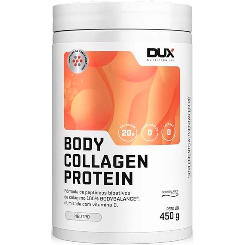 body collagen protein dux nutrition sabor neutro 450g