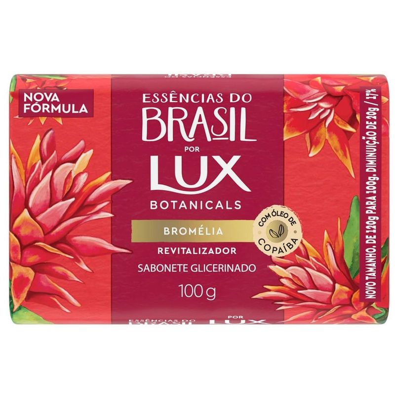 sabonete em barra glicerinado lux bromélia 100g