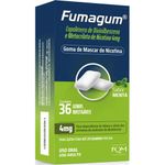 fumagum 4mg 36 gomas de mascar de nicotina sabor menta fqm
