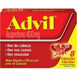 advil ibuprofeno 400mg 8 cápsulas haleon