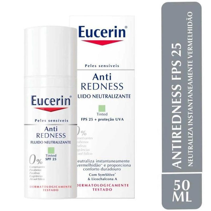 creme hidratante facial eucerin anti rednsee fps 25 50ml