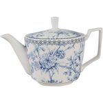 Bule para Chá L Hermitage Hortensia Porcelanato Azul