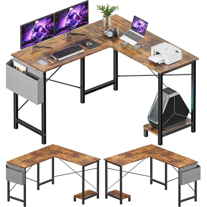mesa gamer em formato de l sweetcrispy vintage a-mbi