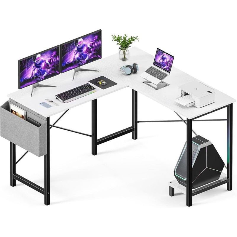 mesa gamer em formato de l sweetcrispy branco a-mbi