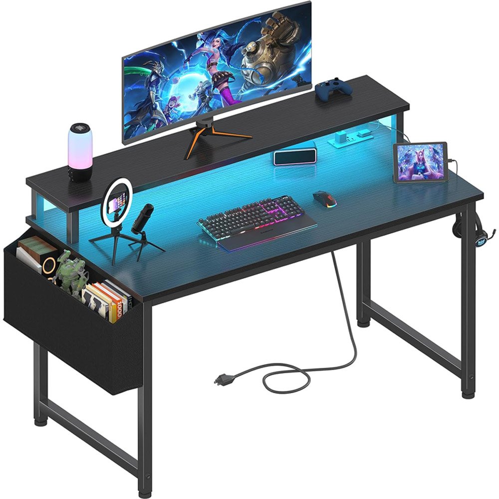 Mesa Gamer Com Luzes LED De 40