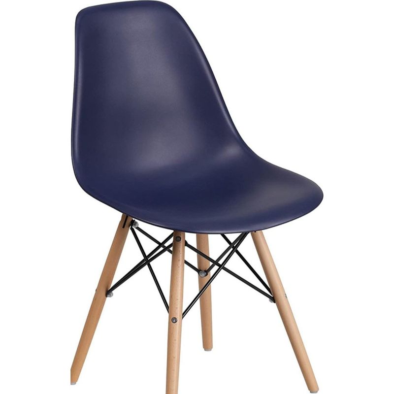 cadeira de jantar moderna de plástico flash azul marinho a-mbi