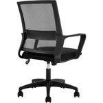 cadeira de escritório com almofada em nylon bestoffice preto a-mbi