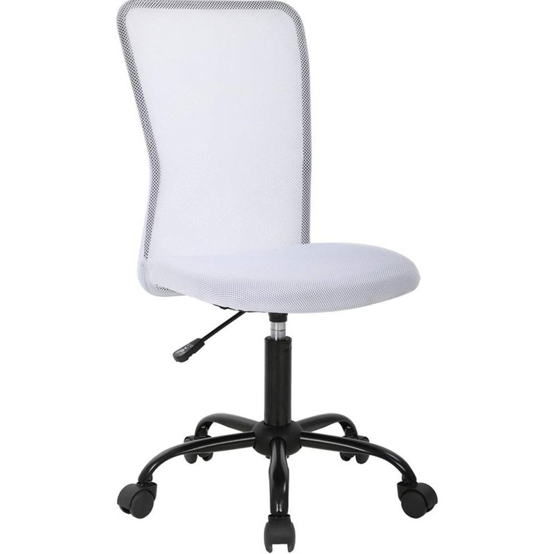 cadeira de escritório sem braço moderna e giratória bestoffice branco a-mbi