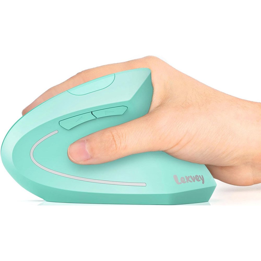 Mouse Ergonômico Sem Fio Recarregável 6 Botões Verde | Bemol