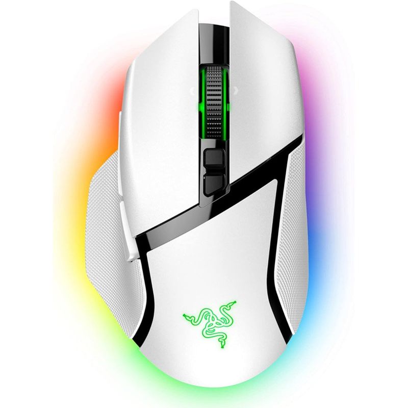 mouse gamer razer sem fio basilisk v3 pro rgb branco a-mbi