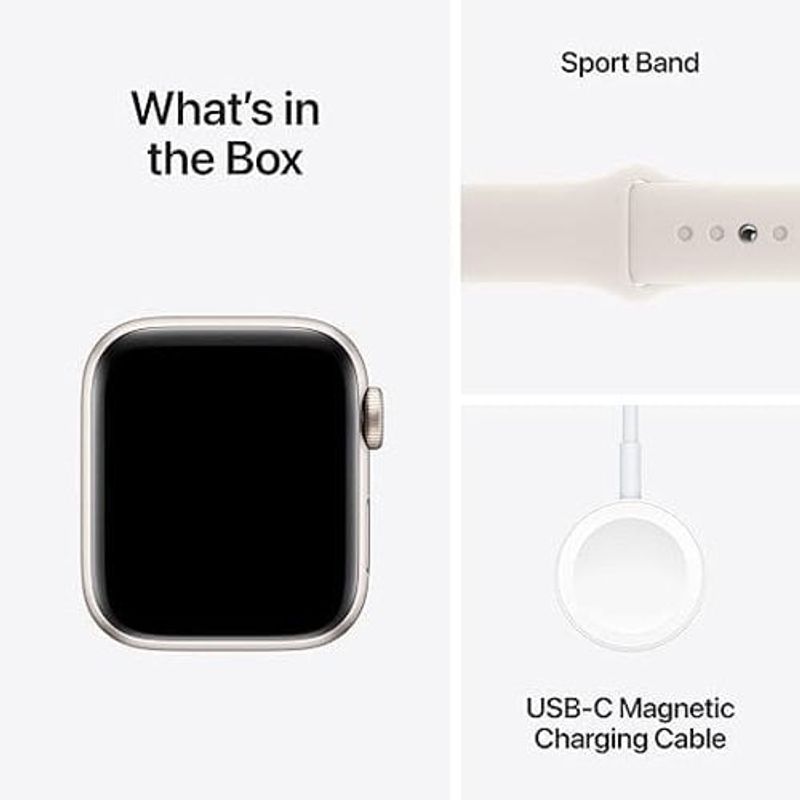 apple watch se gps com pulseira branca 40mm a-bi