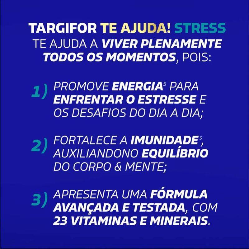 targifor te ajuda stress imunidade antioxidante 30 cápsulas polivitamínico opella