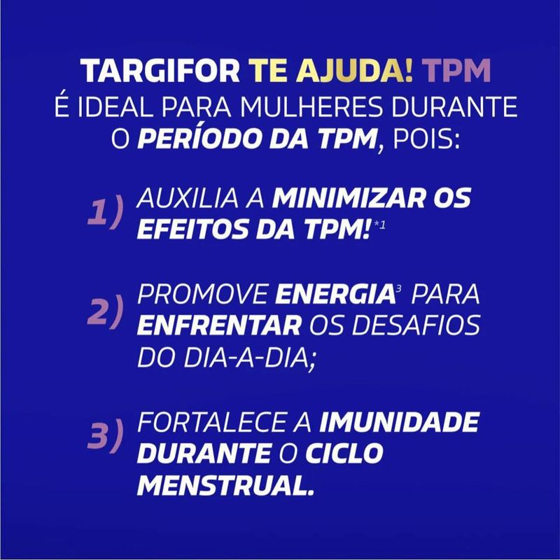 targifor te ajuda tpm imunidade da mulher 15 cápsulas polivitamínico opella
