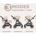 carrinho de bebê infans dobrável caqui a-mbi