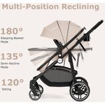 carrinho de bebê infans dobrável caqui a-mbi