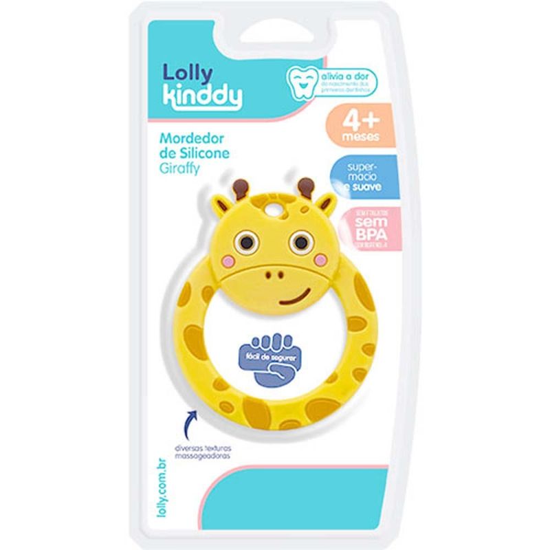mordedor de silicone lolly giraffy