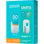 kit protetor solar corporal fps50 120g + repelente kids moskitoff 100ml