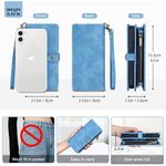 capinha para iphone 11 twohead magnética com porta-cartões azul a-mbi
