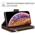 capinha para iphone 13 ueebai magnética com porta-cartões vinho a-mbi
