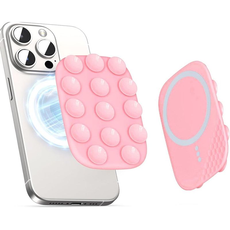 capa suporte puretor ventosa para iphone rosa a-mbi