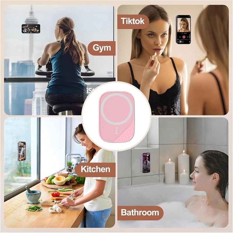 capa suporte puretor ventosa para iphone rosa a-mbi