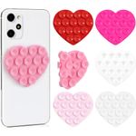 ventosa de silicone para celular coração 6 peças teenyyou rosa a-mbi