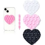 ventosa de silicone para celular coração 3 peças vilbocr colorido a-mbi