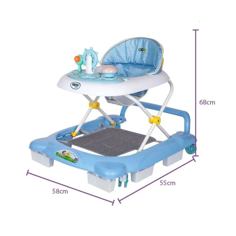 andador infantil ultra baby musical azul 2398 (mp)