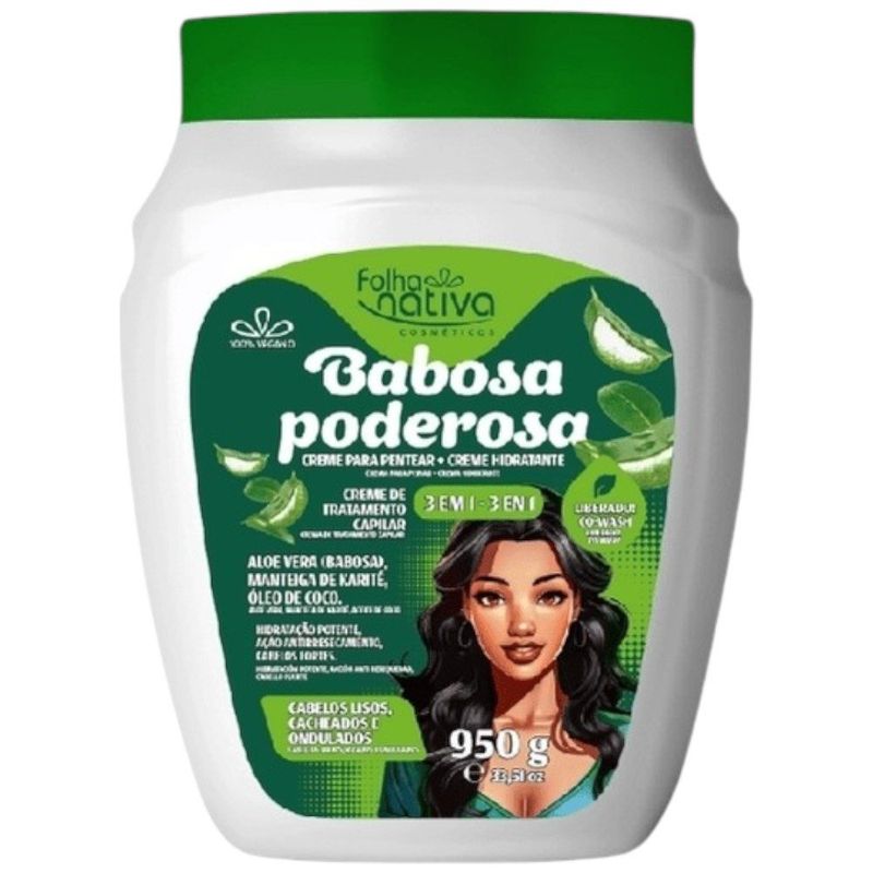 creme de hidratação folha nativa 3 em 1 babosa poderosa 950g (mp)