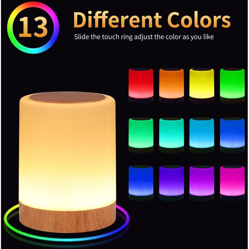 abajur cabeceira oorun rgb marrom a-mbi