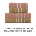 jogo de toalhas 4 peças teka escala sortido 102490 (mp)