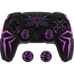 capa para controle ps5 aranha cibernética playvital preto/roxo a-mbi