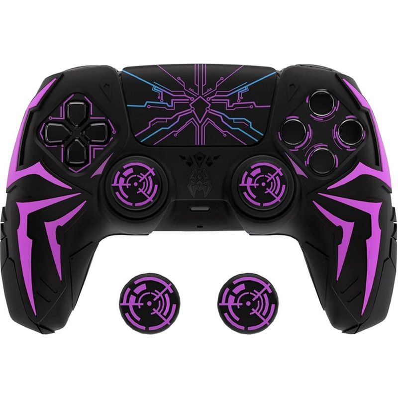 capa para controle ps5 aranha cibernética playvital preto/roxo a-mbi