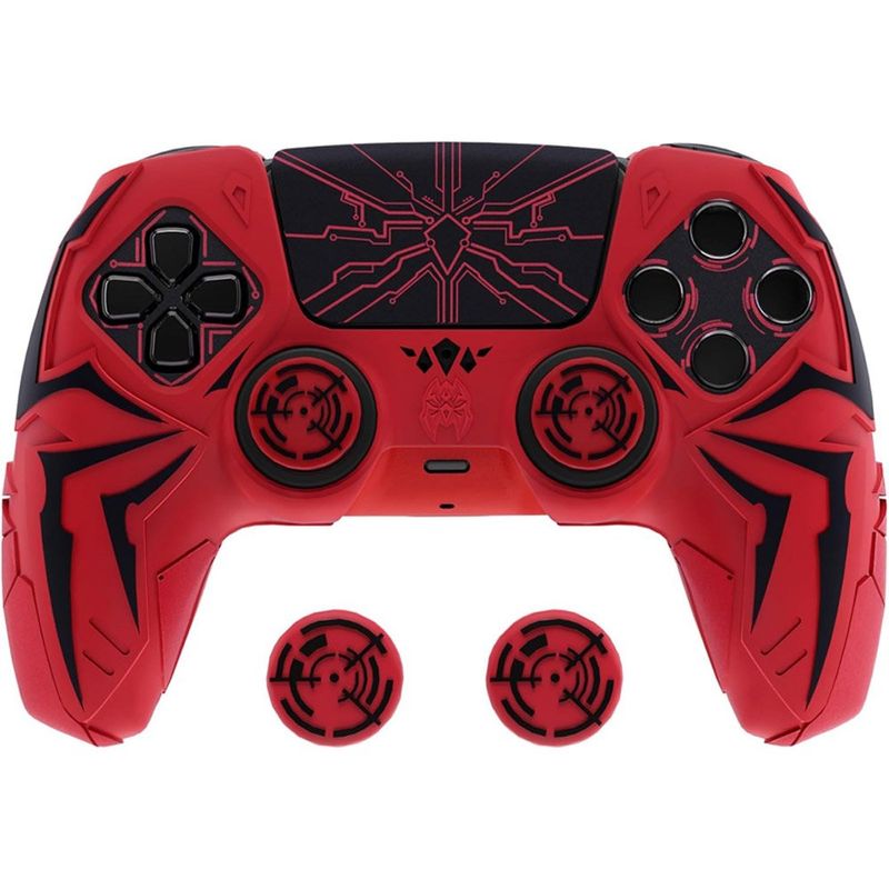 capa para controle ps5 aranha cibernética playvital vermelho/roxo a-mbi