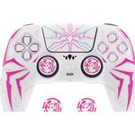 capa para controle ps5 aranha cibernética playvital branco/rosa a-mbi