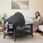 berço portátil 4 em 1 tinyglow preto a-mbi