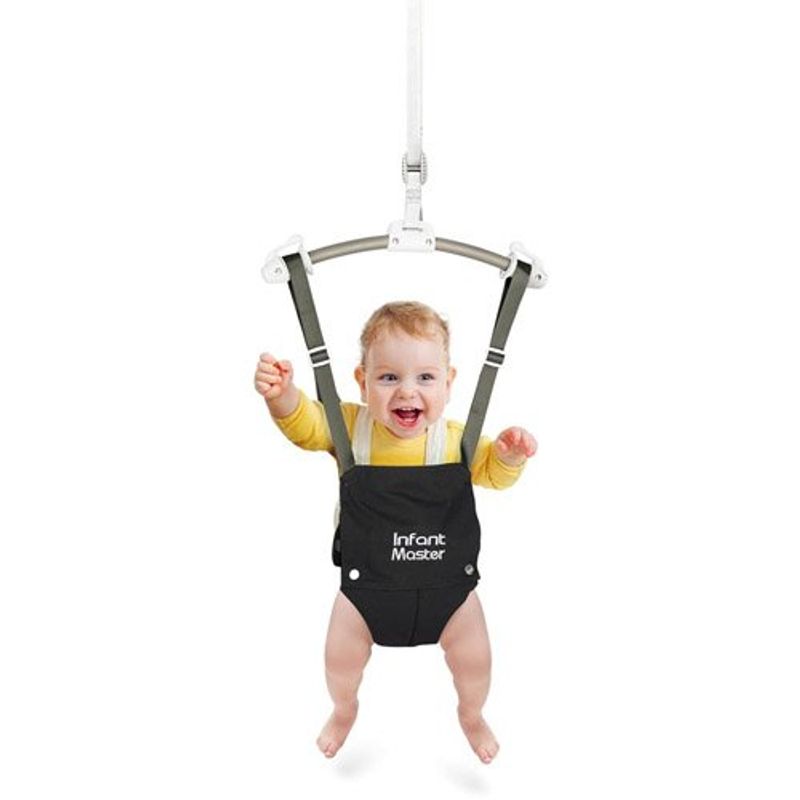 jumper infantil master para bebês com alça ajustável 27,7cm a 59,9cm preto a-mbi