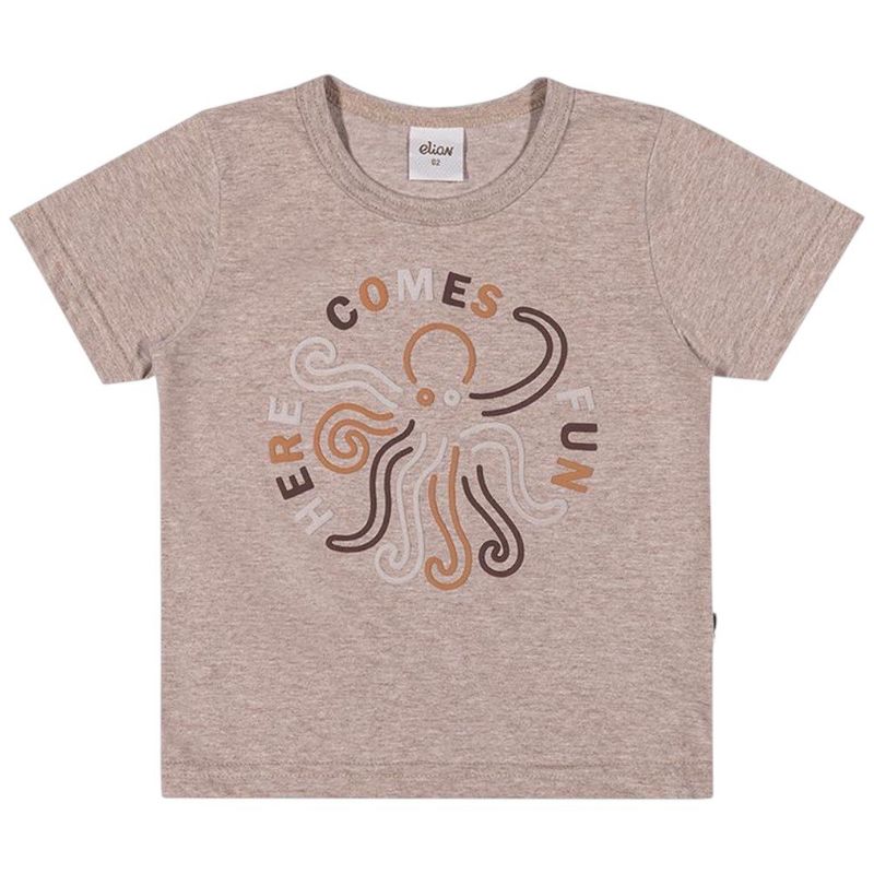 camiseta infantil elian 1 marrom claro (mp)