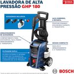 lavadora de alta pressão 1800 psi 1500w 127v ghp180 bosch
