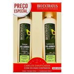 kit shampoo + condicionador de cabelos bio extratus pós química 250ml