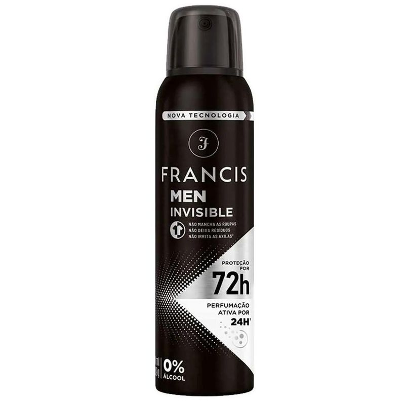 desodorante aerosol francis men invisible 72h 150ml