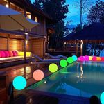 luminária bola copu luz led 14 polegadas 16 cores colorido a-mbi