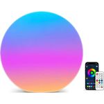 luminária bola loftek luz led 12 polegadas com fio colorido a-mbi