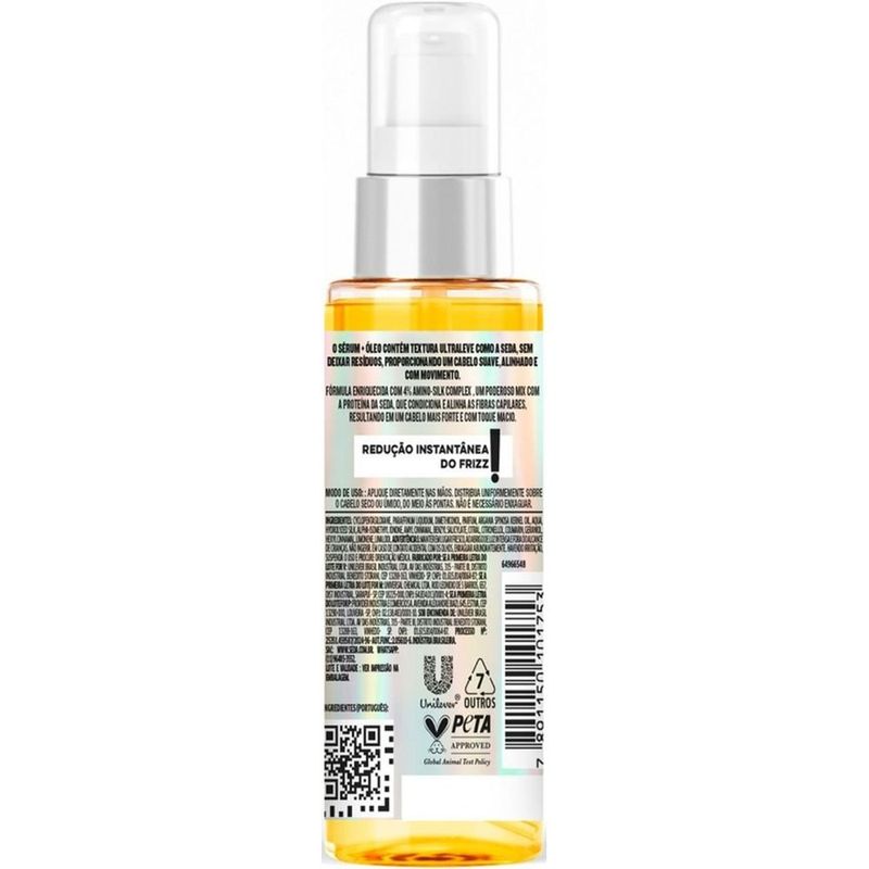 sérum óleo de tratamento seda toque de seda 60ml