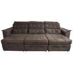 sofá 5 lugares aga califórnia retrátil e reclinável com carregador indução tabaco (mp)