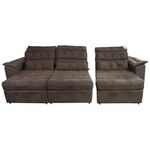 sofá 5 lugares aga califórnia retrátil e reclinável com carregador indução tabaco (mp)