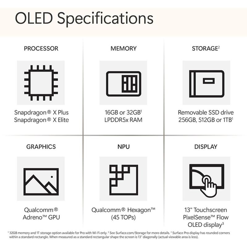 microsoft surface pro 2024 16gb tela 13" 512gb prata a-mbi